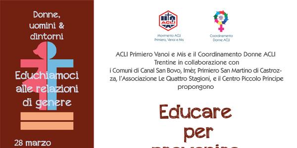 Educare per Prevenire, la violenza nelle relazioni, miti e realtà