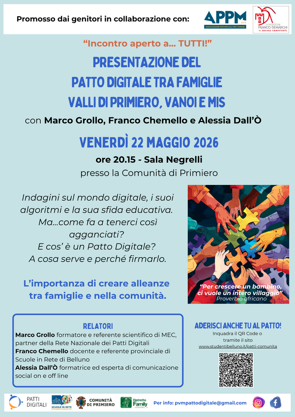 PATTI DIGITALI TRA FAMIGLIE - Primiero - Vanoi - Mis 