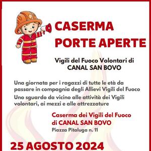 Porte Aperte alla Caserma Vigili del Fuoco Canal San Bovo