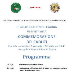 Commemorazione dei caduti della grande Guerra