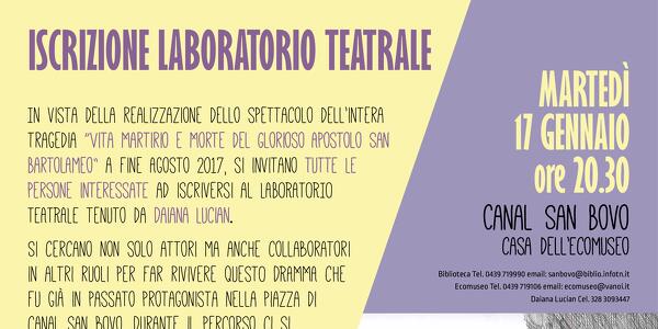 Iscrizione laboratorio teatrale