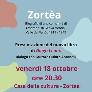 "Zortèa. Biografia di una comunità di Testimoni di Geova trentini. Valle del Vanoi, 1919-1945"
