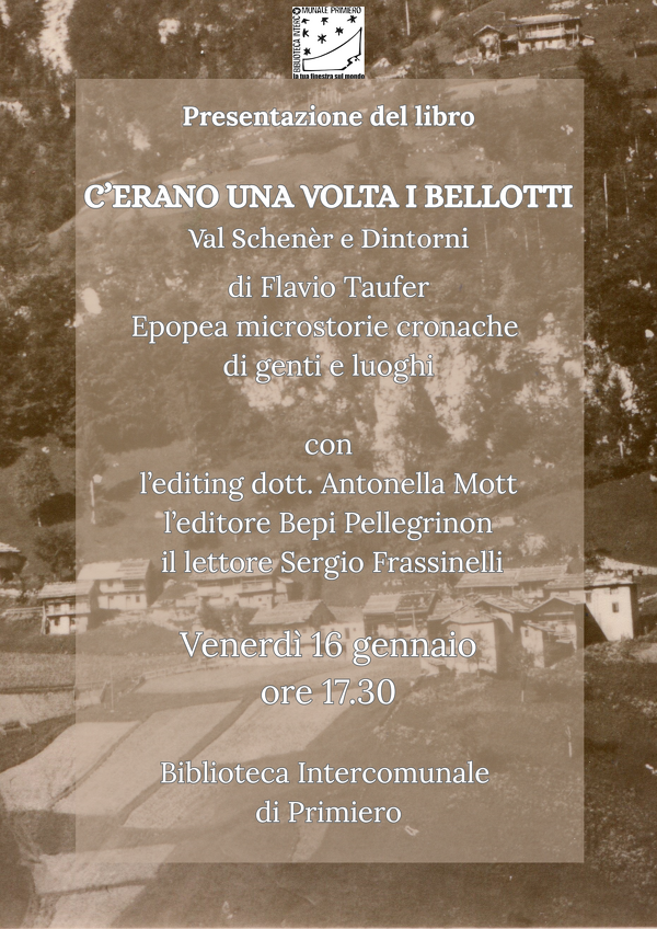  "C'erano una volta i Bellotti" di Flavio Taufer: presentazione del libro
