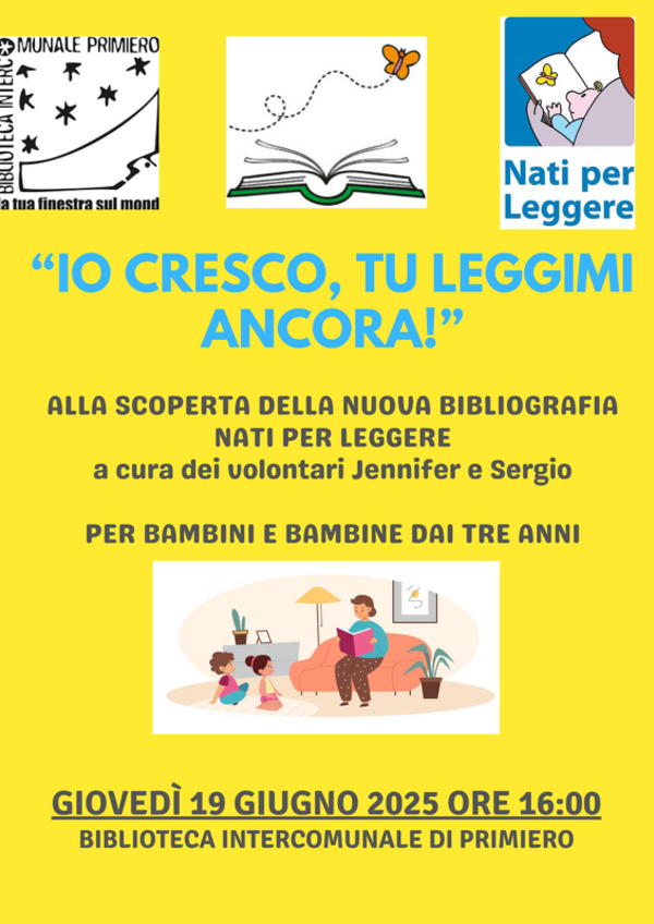"Io cresco, tu leggimi ancora!"
