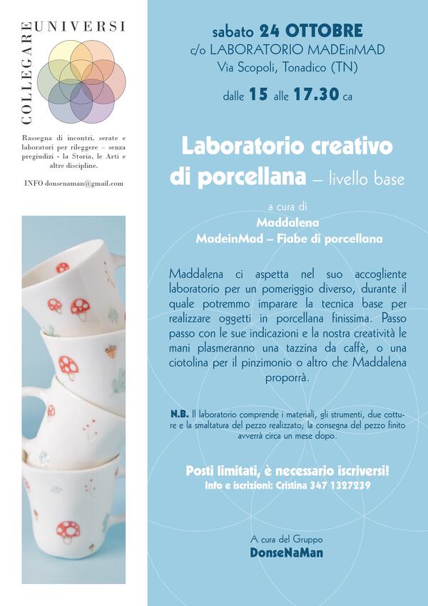 Laboratorio creativo di porcellana
