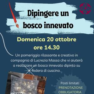 Dipingere un bosco innevato
