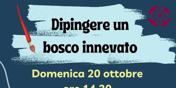 Dipingere un bosco innevato