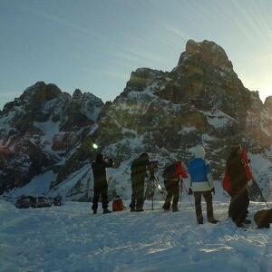 Trentino Skisunrise al Passo Rolle