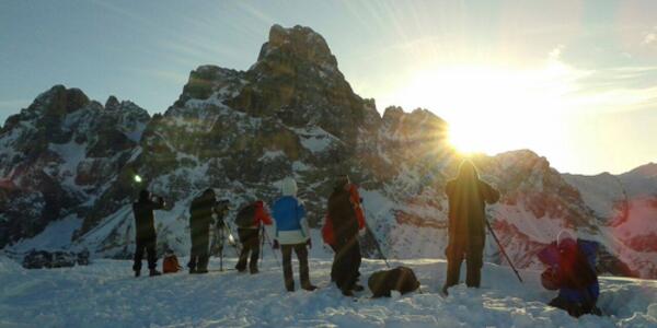 Trentino Skisunrise al Passo Rolle