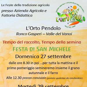 Tempo del raccolto, tempo della semina: la Festa di San Michele