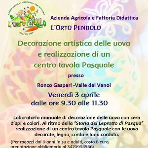 Decorazione artistica delle uova  e realizzazione di un  centro tavola Pasquale