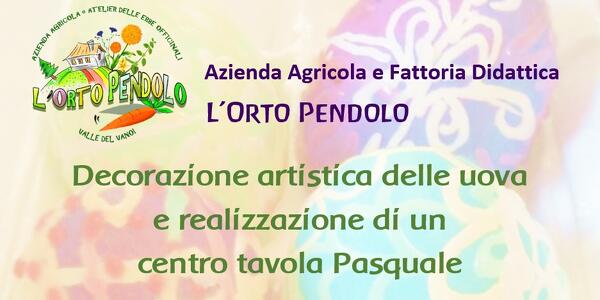 Decorazione artistica delle uova  e realizzazione di un  centro tavola Pasquale