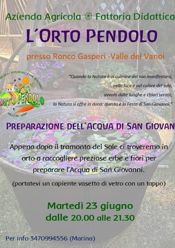 Preparazione dell’Acqua di San Giovanni