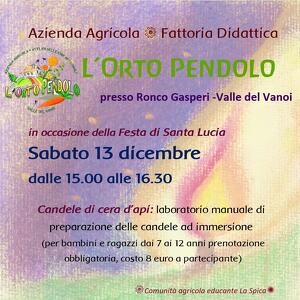 Candele di cera d'api in occasione della Festa di Santa Lucia